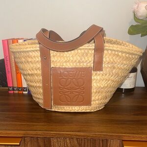 EUC Loewe Raffia Basket Bag